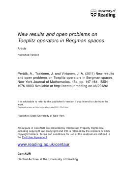 New results and open problems on Toeplitz operators in Bergman