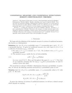 CONDITIONAL MEASURES AND CONDITIONAL