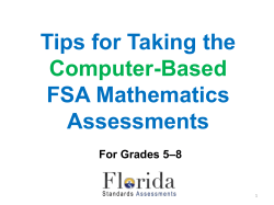 Tips for Taking the FSA for Math