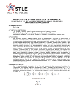 Proceedings of the STLE/ASME International Joint Tribology