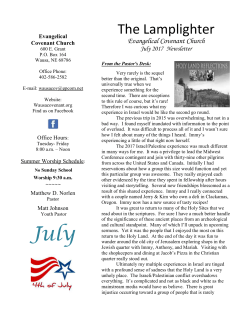 July Newsletter - Wausa Covenant Church