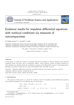 Existence results for impulsive differential equations with nonlocal