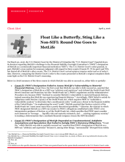 Round One Goes to MetLife