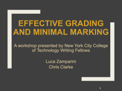 effective grading strategies - City Tech OpenLab