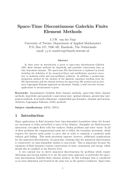 Space-Time Discontinuous Galerkin Finite Element Methods