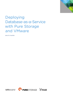 Deploying Database-as-a-Service with Pure Storage and VMware