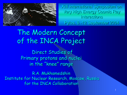 The INCA Project - Institute of Nuclear and Particle Physics