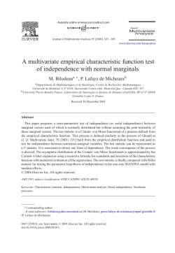 A multivariate empirical characteristic function test of independence
