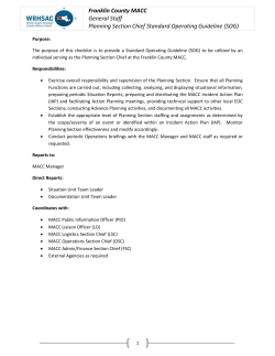 MACC Planning Section Chief SOG Franklin