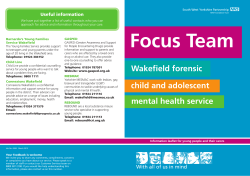 Focus CAMHS team leaflet - South West Yorkshire Partnership NHS