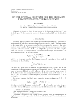 On the optimal constant for the Bergman projection onto the Bloch