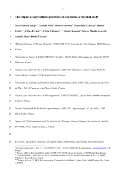 The impact of agricultural practices on soil biota: a regional study
