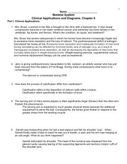 Skeletal System Clinical Applications and Diagrams, Chapter 6