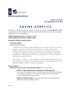 (Equine Genetics) with UA Animal Science