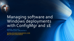 Managing software and Windows deployments