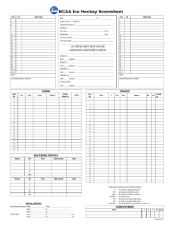 NCAA Ice Hockey Scoresheet