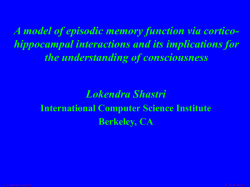 episodic-memory-wrcm-shastri - Computer Science