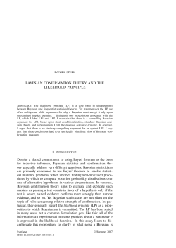 Bayesian Confirmation Theory and the Likelihood Principle