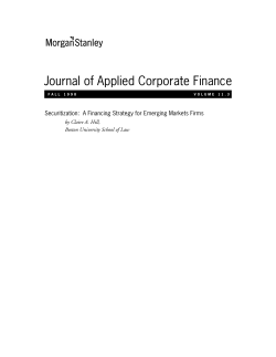 securitization: a financing strategy for emerging markets firms