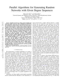 Parallel Algorithms for Generating Random Networks with Given