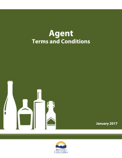 Agent Licence Terms and Conditions Handbook