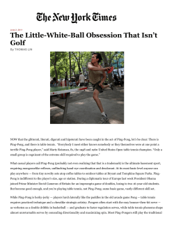 The Little-White-Ball Obsession That Isn`t Golf