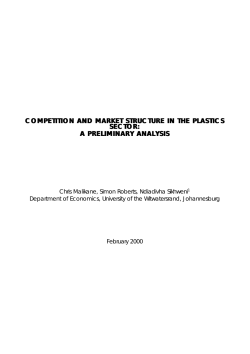 Competition and Market Structure in the Plastics Sector
