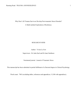 One of the most well-established findings in the PTSD literature is