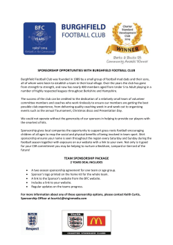 Sponsorship - Burghfield Football Club