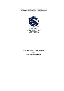 2017 Rules of Competitions and Men`s Regulations