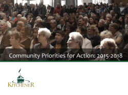 Community Priorities for Action: 2015-2018