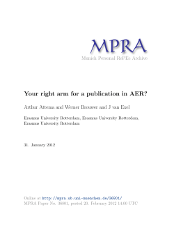 Your right arm for a publication in AER?