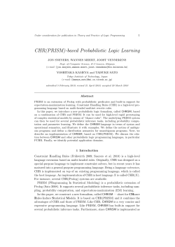 CHR(PRISM)-based Probabilistic Logic Learning