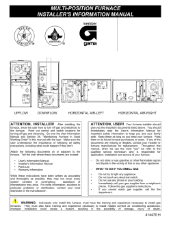 multi-position furnace installer`s information manual - Weil