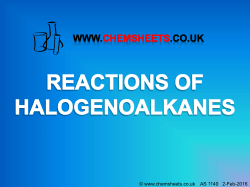 AS Reactions of halogenoalkanes