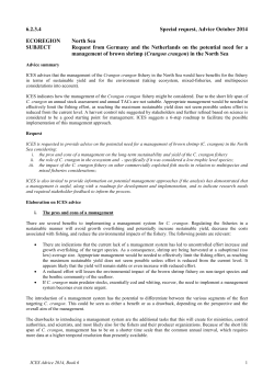 6.2.3.4 Special request, Advice October 2014 ECOREGION