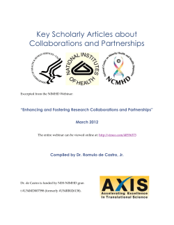 Successful Collaborations: Social Scientists Who Study