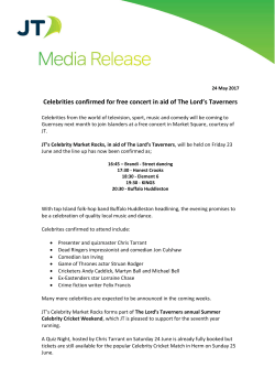 Celebrities confirmed for free concert in aid of The Lord`s