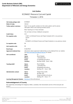 Page 1 Acknowledgement of Country We respectfully acknowledge