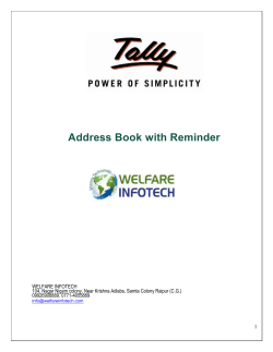 Address Book with Reminder