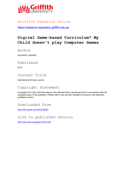 Digital Game-based Curriculum? My Child doesn`t play Computer