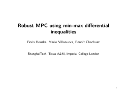 Robust MPC using min-max differential inequalities