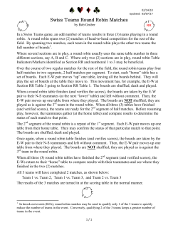 Swiss Teams Round Robin Matches