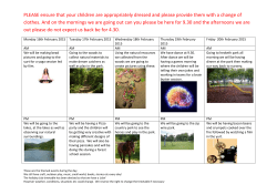 PLEASE ensure that your children are appropriately dressed and