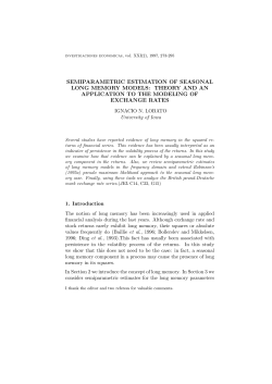 semiparametric estimation of seasonal long memory models
