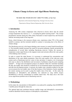 Climate Change in Korea and Algal Bloom