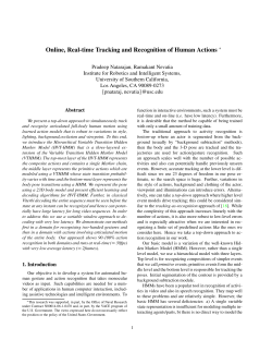 Online, Real-time Tracking and Recognition of Human Actions &lowast;