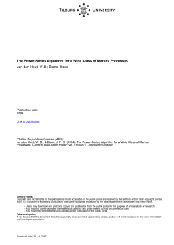 Tilburg University The Power-Series Algorithm for a Wide Class of