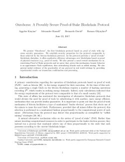 A Provably Secure Proof-of-Stake Blockchain Protocol