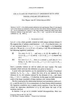 On a class of partially ordered sets and their linear invariants